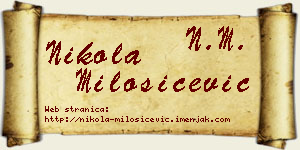Nikola Milošičević vizit kartica